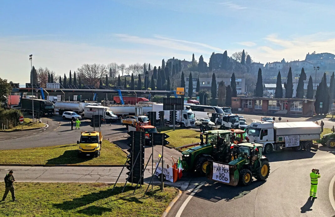 Protesta dei trattori, dalla Val di Chiana a Roma